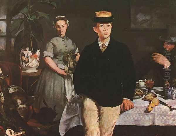 The Luncheon in the Studio Oil Painting by Edouard Manet