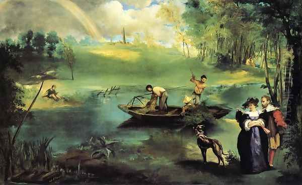 La Peche Oil Painting by Edouard Manet