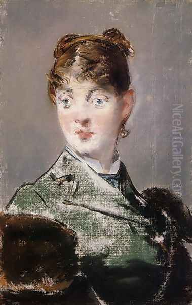 Parisienne, Portrait of Madame Jules Guillemet Oil Painting by Edouard Manet