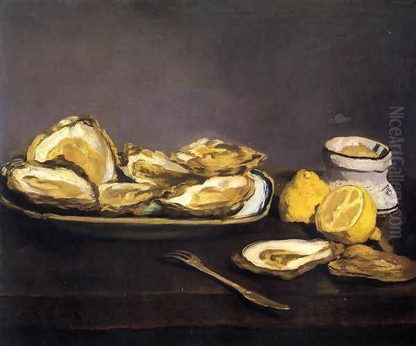 Oysters Oil Painting by Edouard Manet