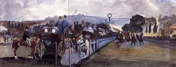 The Races at Longchamp Oil Painting by Edouard Manet