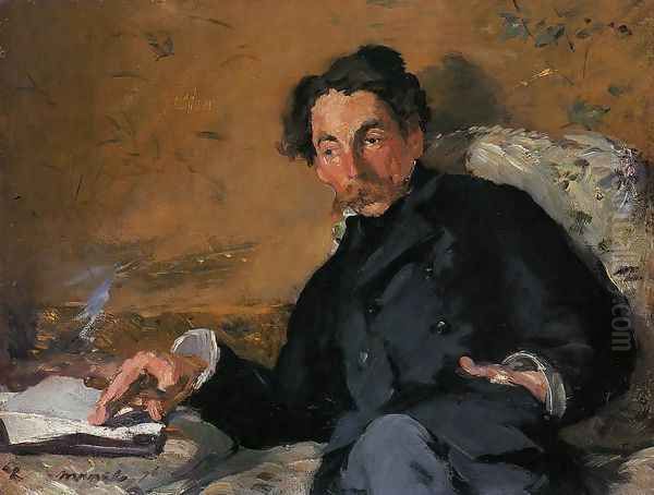 Portrait of Stephane Mallarme 1876 Oil Painting by Edouard Manet