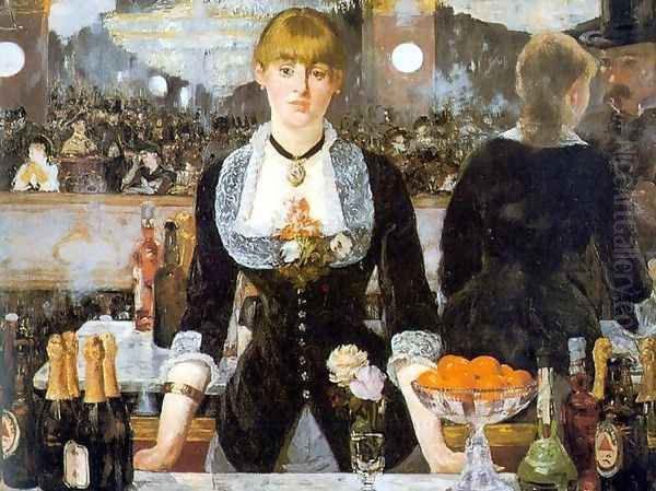 A Bar at the Folies-Bergere Oil Painting by Edouard Manet