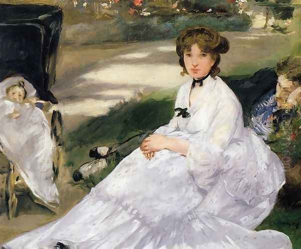 In the Garden Oil Painting by Edouard Manet