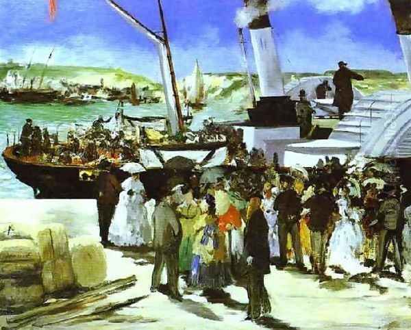 The Depature Of The Folkestone Boat Oil Painting by Edouard Manet