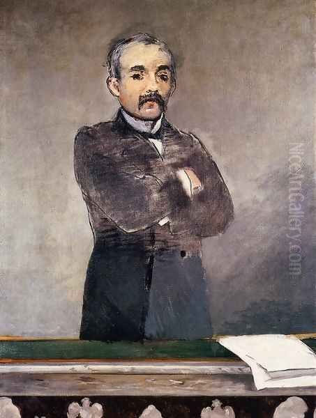 Portrait of Clemenceau at the Tribune Oil Painting by Edouard Manet