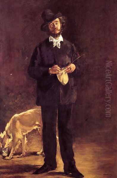 Portrait of Gilbert-Marcellin Desboutin 1875 Oil Painting by Edouard Manet