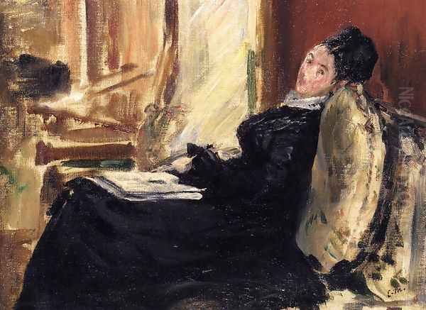 Young Woman with Book Oil Painting by Edouard Manet