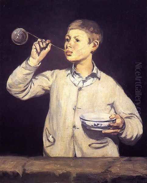 Soap Bubbles Oil Painting by Edouard Manet