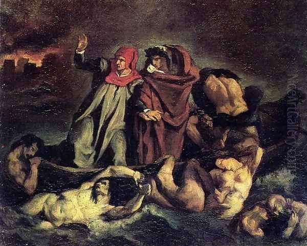 The Barque of Dante (after Delacroix) Oil Painting by Edouard Manet