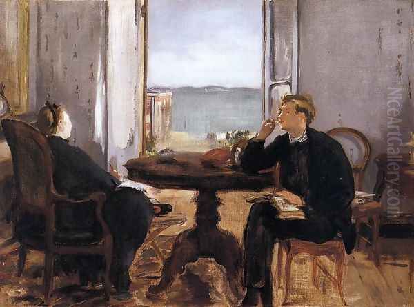 Interior at Arcachon Oil Painting by Edouard Manet