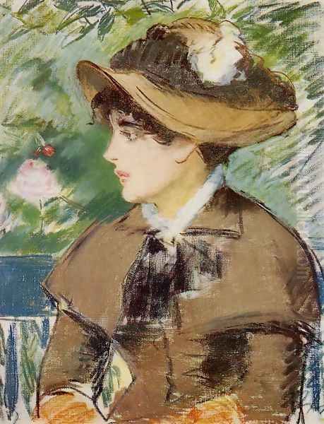 Young Girl on a Bench Oil Painting by Edouard Manet