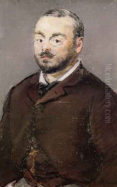 Portrait of the Composer Emmanual Chabrier Oil Painting by Edouard Manet