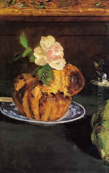 Still Life with Brioche Oil Painting by Edouard Manet