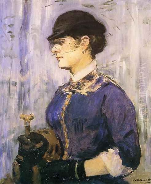 Young Woman in a Round Hat Oil Painting by Edouard Manet