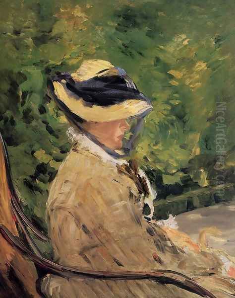 Madame Manet at Bellevue Oil Painting by Edouard Manet