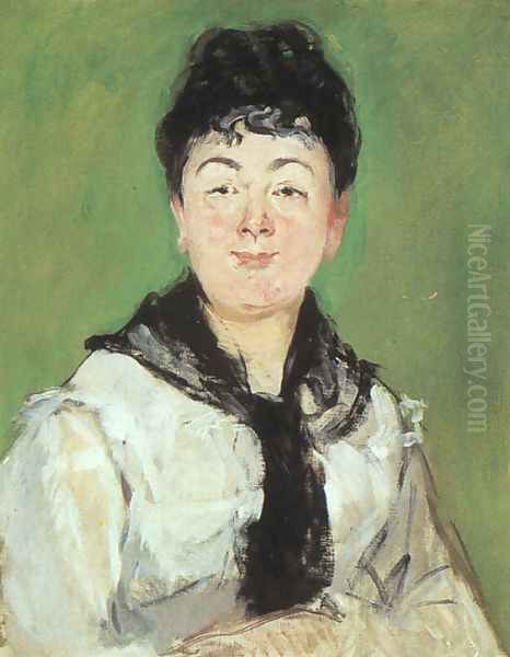 Portrait of a Lady with a Black Fichu 1878 Oil Painting by Edouard Manet