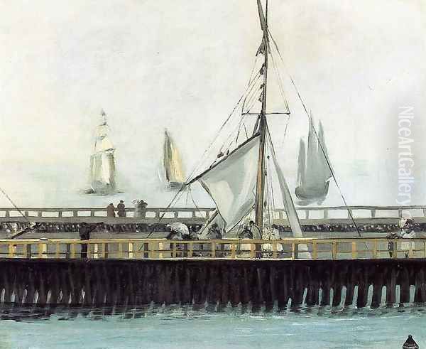 The Pier at Boulogne Oil Painting by Edouard Manet