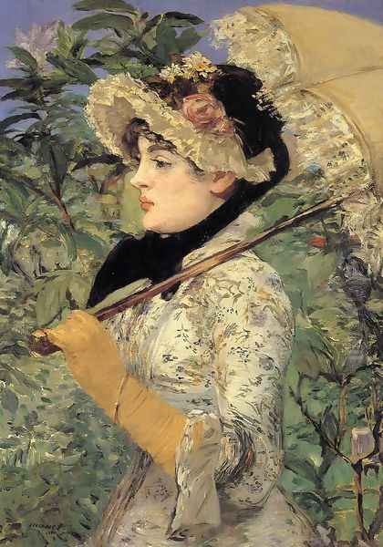 Jeanne: Spring Oil Painting by Edouard Manet