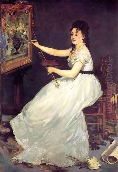 Portrait of Eva Gonzalès Oil Painting by Edouard Manet