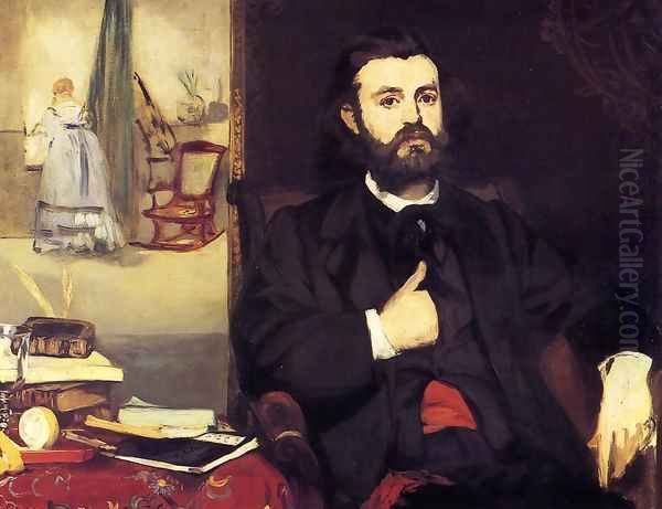 Portrait of Zacharie Astruc Oil Painting by Edouard Manet