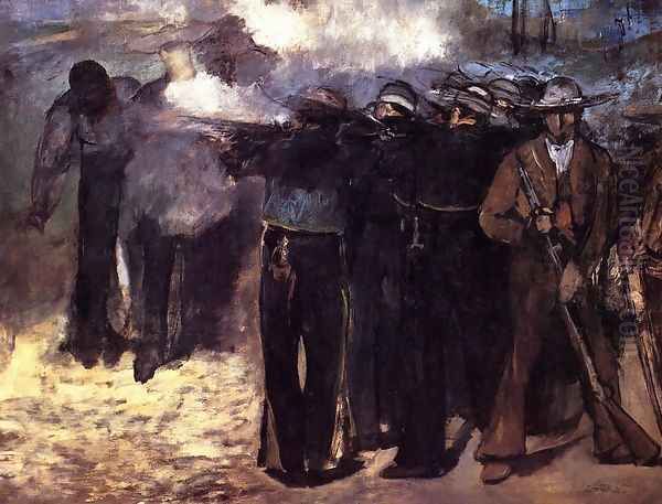 The Execution of the Emperor Maximilian Oil Painting by Edouard Manet