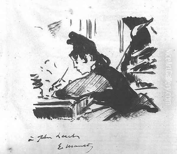 Woman Writing 1862-64 Oil Painting by Edouard Manet