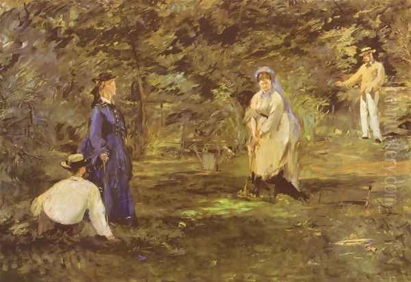 Croquet-game Oil Painting by Edouard Manet