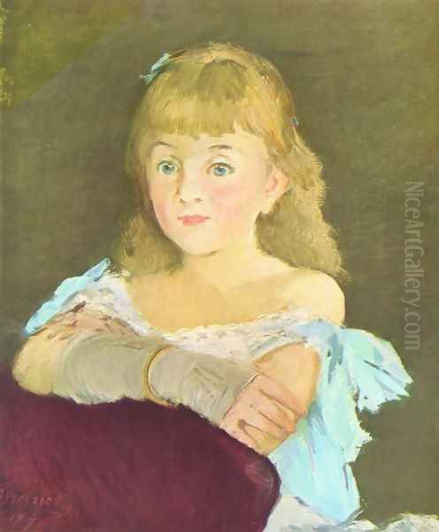 Portrait of Lina Campineanu Oil Painting by Edouard Manet