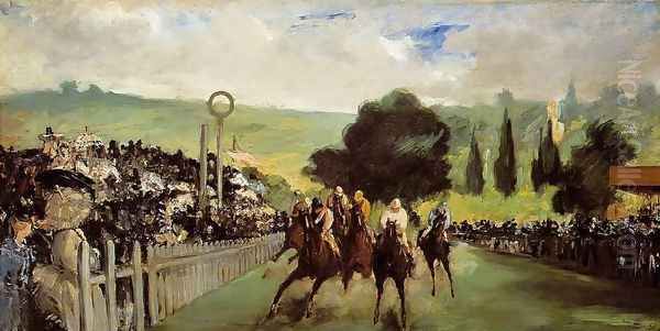 Races at Longchamp Oil Painting by Edouard Manet