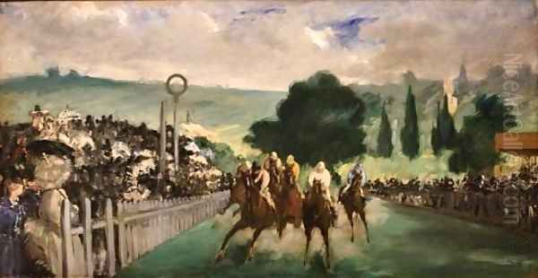 The Races at Longchamp 2 Oil Painting by Edouard Manet