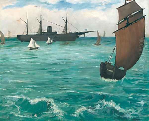 The Kearsarge at Boulogne 1864 Oil Painting by Edouard Manet