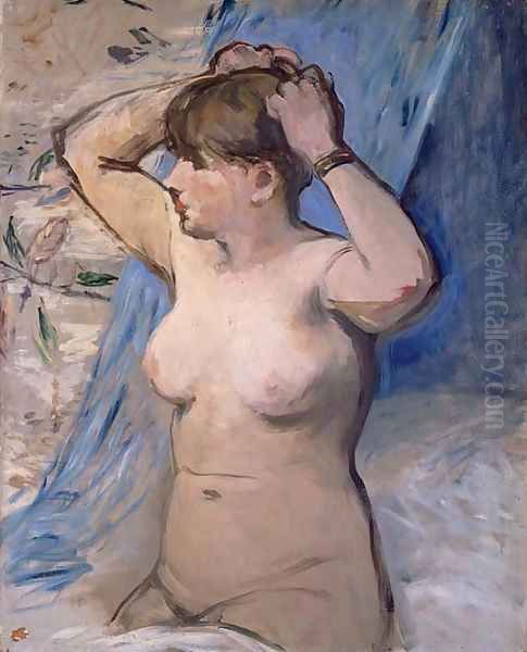 Femme nue se coiffant Oil Painting by Edouard Manet