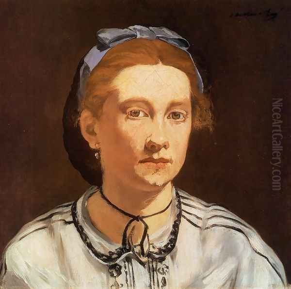 Portrait of Victorine Meurent Oil Painting by Edouard Manet