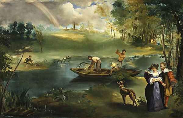 Fishing Oil Painting by Edouard Manet