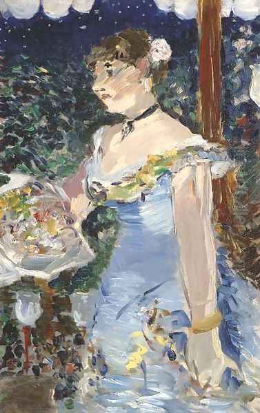 Chanteuse de cafe-concert Oil Painting by Edouard Manet