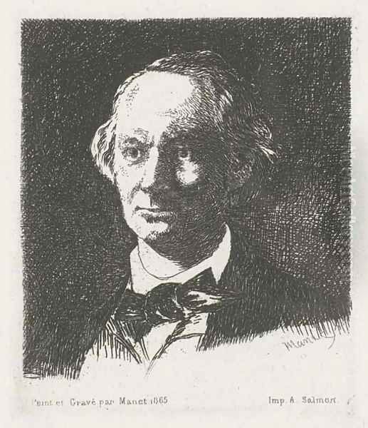 Charles Baudelaire, de face Oil Painting by Edouard Manet