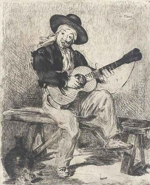 Le chanteur espagnol Oil Painting by Edouard Manet