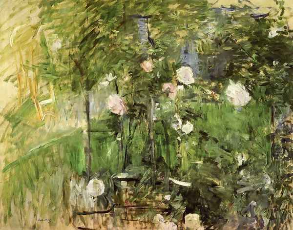 A Corner Of The Rose Garden Oil Painting by Berthe Morisot