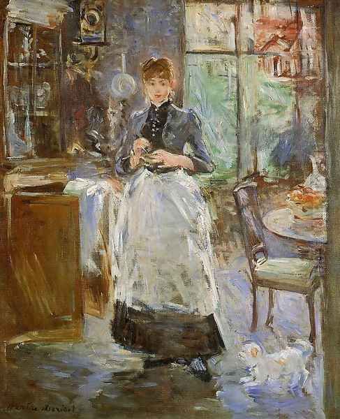 In The Dining Room 1886 Oil Painting by Berthe Morisot