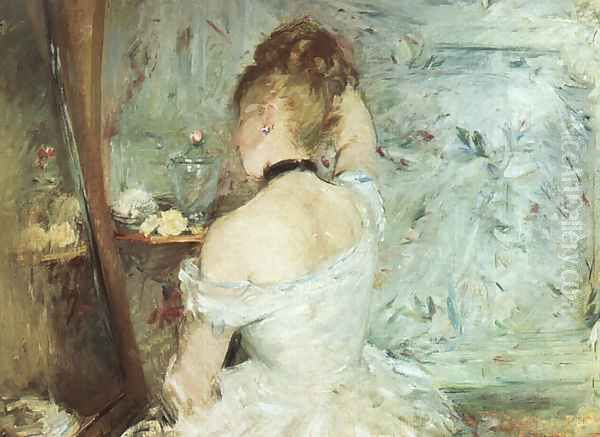 A Woman at her Toilette Oil Painting by Berthe Morisot