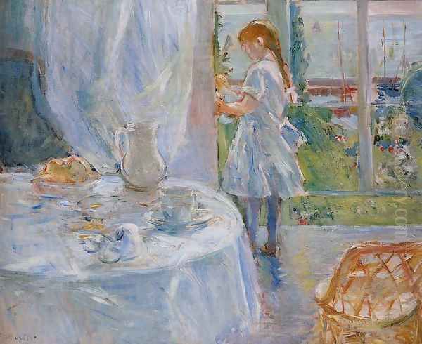 Cottage Interior Aka Interior At Jersey Oil Painting by Berthe Morisot