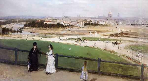 View of Paris from the Trocadero 1872 Oil Painting by Berthe Morisot