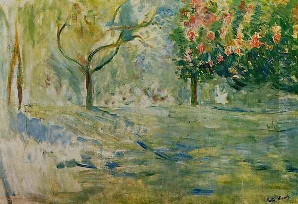 Avenue du Bois de Boulogne in Spring Oil Painting by Berthe Morisot