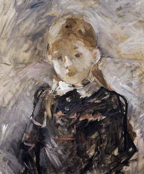 Little Girl With Blond Hair Oil Painting by Berthe Morisot