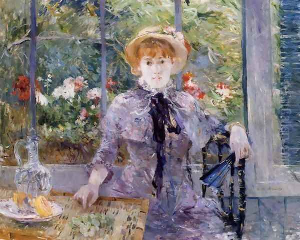 After Luncheon Oil Painting by Berthe Morisot