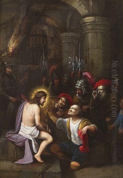 Le Christ Moque Oil Painting by Frans II Francken