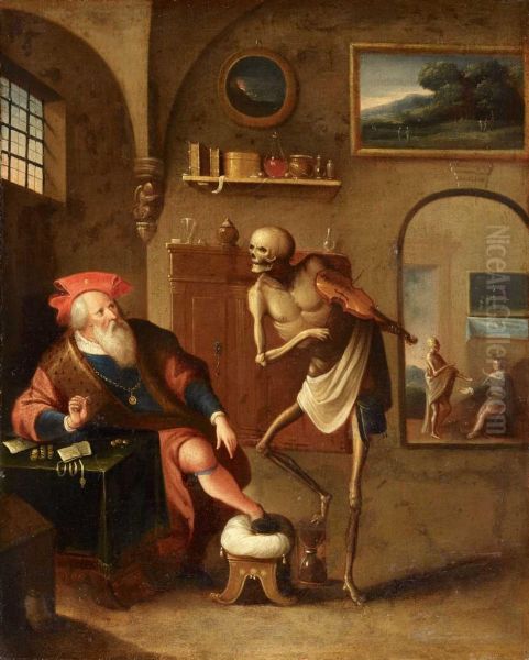 Der Geigende Tod Oil Painting by Frans II Francken