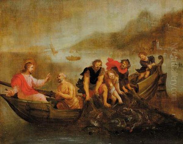 Pesca Miracolosa Oil Painting by Frans II Francken