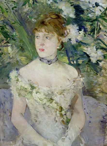 Young girl in a ball gown, 1879 Oil Painting by Berthe Morisot